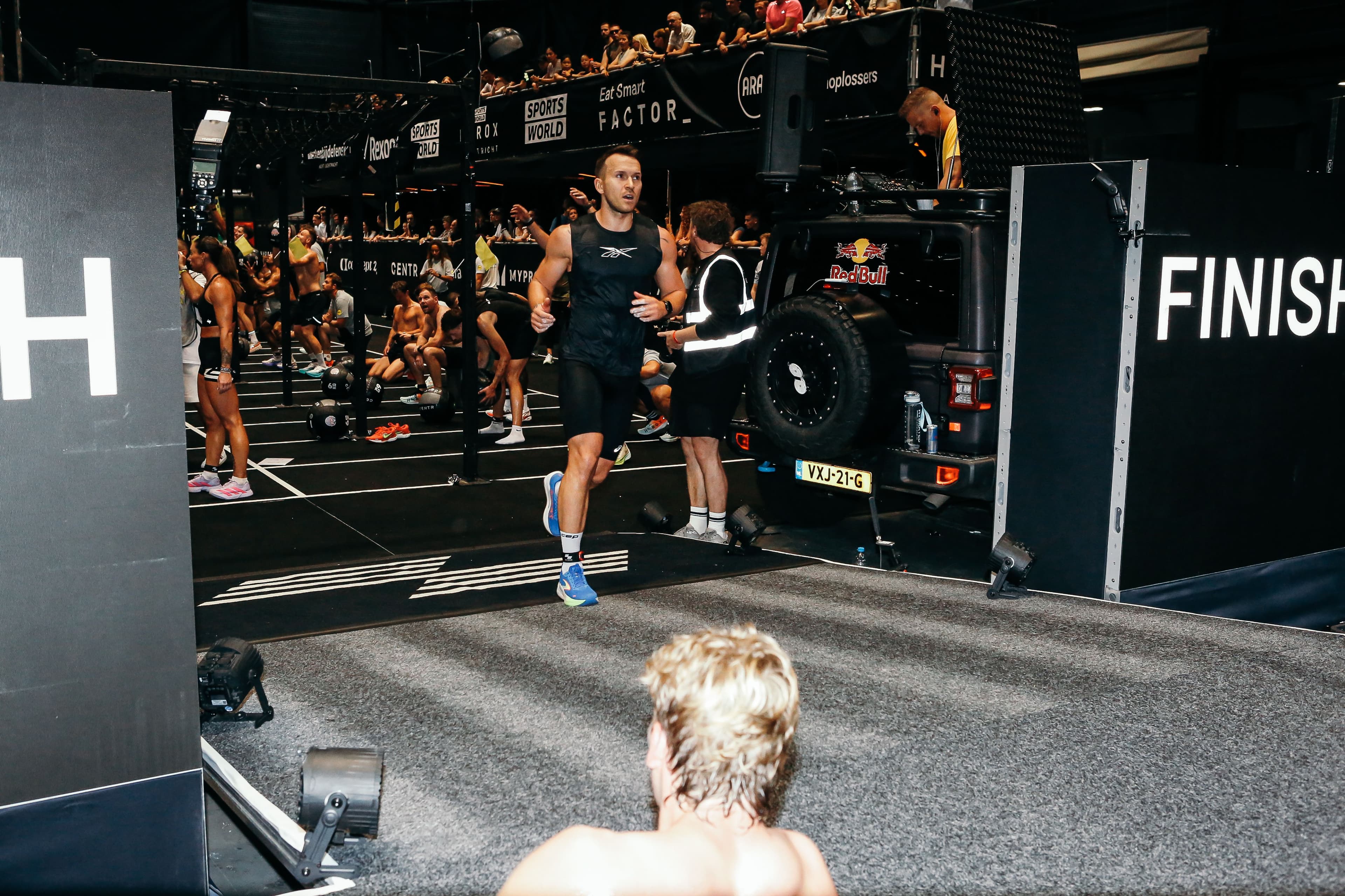 Daniel beim Ziel-Sprint eines HYROX